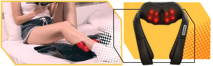MASAŻER DO SZYI KARKU PLECÓW CIAŁA PODGRZEWANY PAS MASUJĄCY PLECY SHIATSU Marka Lewer